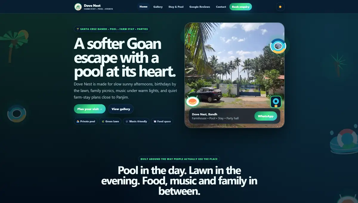 Dove Nest website preview
